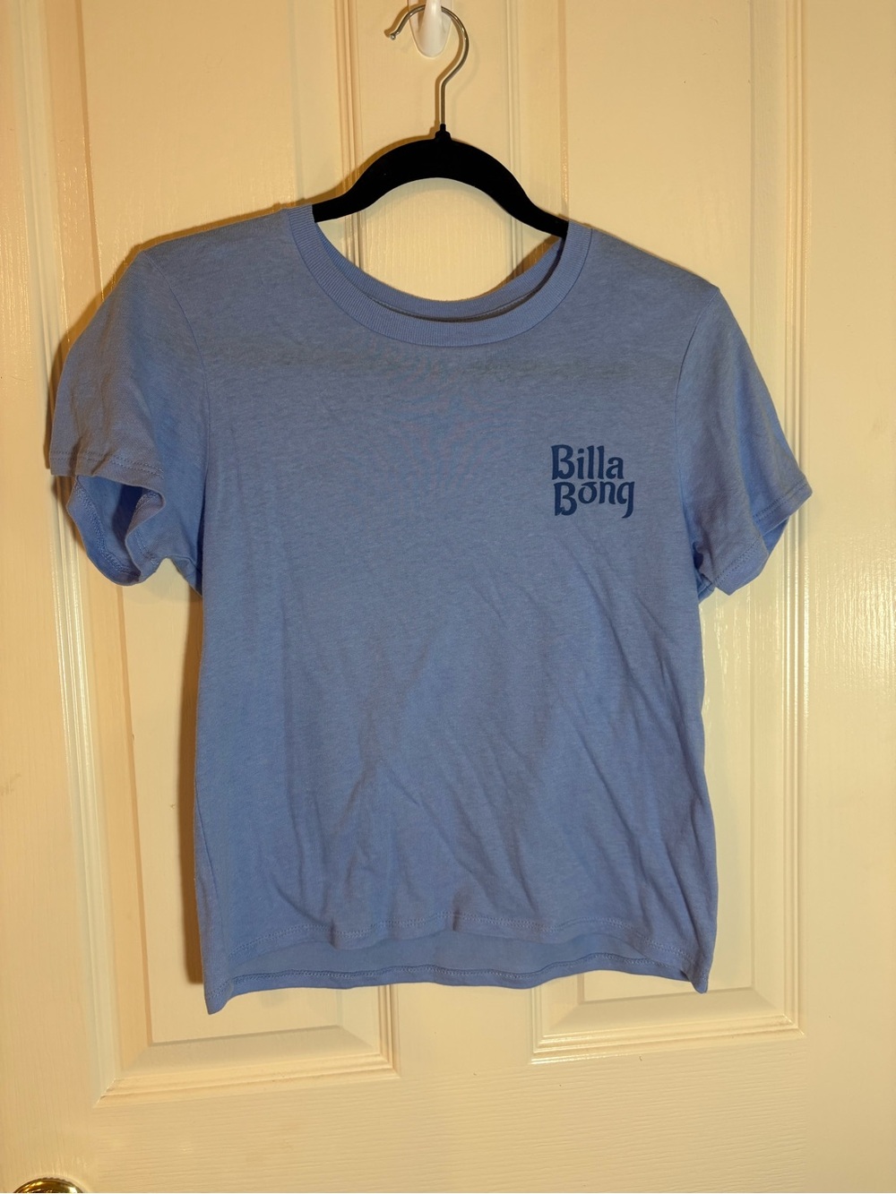 NWOT Billabong Sky Blue Short Sleeve Logo Tee